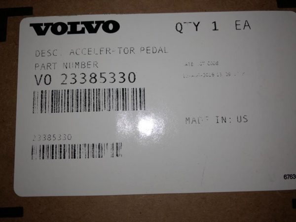 23385330 pedal acelerador VOLVO