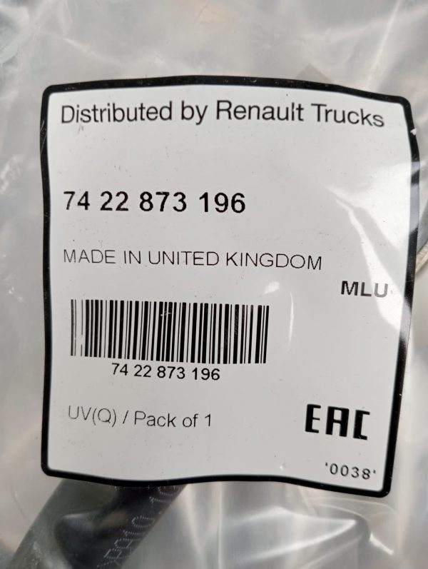 7422873196 renault parts tubo servo recambios camion 600x797 - Tubo servo RENAULT. Referencia 7422873196